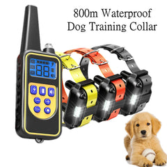 Electric Rechargeable Waterproof Dog Training Collar With Remote