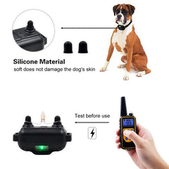 Electric Rechargeable Waterproof Dog Training Collar With Remote