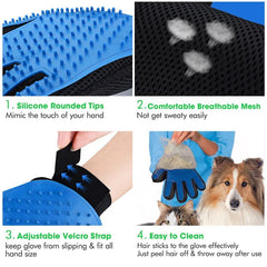 Silicone Rubber dog grooming glove