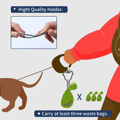 Hands-free Dog Poop Bag Clip Traction Rope