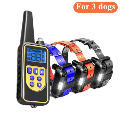 Electric Rechargeable Waterproof Dog Training Collar With Remote