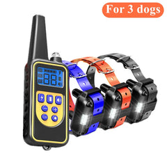 Electric Rechargeable Waterproof Dog Training Collar With Remote