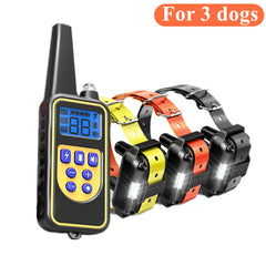 Electric Rechargeable Waterproof Dog Training Collar With Remote