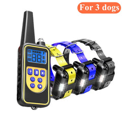 Electric Rechargeable Waterproof Dog Training Collar With Remote