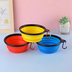 Dog Silicone Travel Collapsible Watering & Feeding Bowl