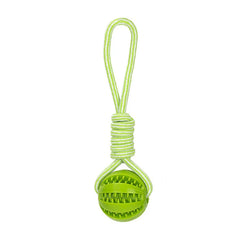 Dog Interactive Rubber Treat Balls with Rope