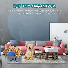 Dog Toy Storage Organizer Basket Bin