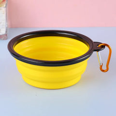 Dog Silicone Travel Collapsible Watering & Feeding Bowl