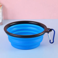 Dog Silicone Travel Collapsible Watering & Feeding Bowl