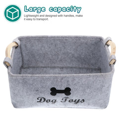 Dog Toy Storage Organizer Basket Bin