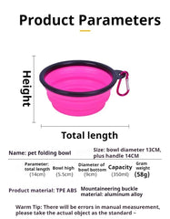 Dog Silicone Travel Collapsible Watering & Feeding Bowl