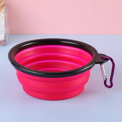 Dog Silicone Travel Collapsible Watering & Feeding Bowl