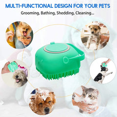 Soft Silicone Dog Shampoo Grooming Brush