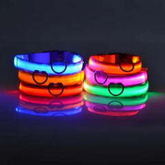 Luminous Fluorescent Nylon Safety LED Night Light Collar