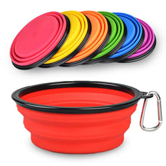 Dog Silicone Travel Collapsible Watering & Feeding Bowl