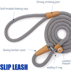 Heavy Duty Adjustable Braided Training Slip Lead