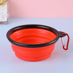 Dog Silicone Travel Collapsible Watering & Feeding Bowl