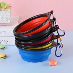 Dog Silicone Travel Collapsible Watering & Feeding Bowl