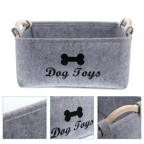 Dog Toy Storage Organizer Basket Bin