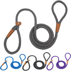 Heavy Duty Adjustable Braided Training Slip Lead