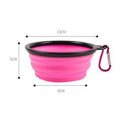 Dog Silicone Travel Collapsible Watering & Feeding Bowl